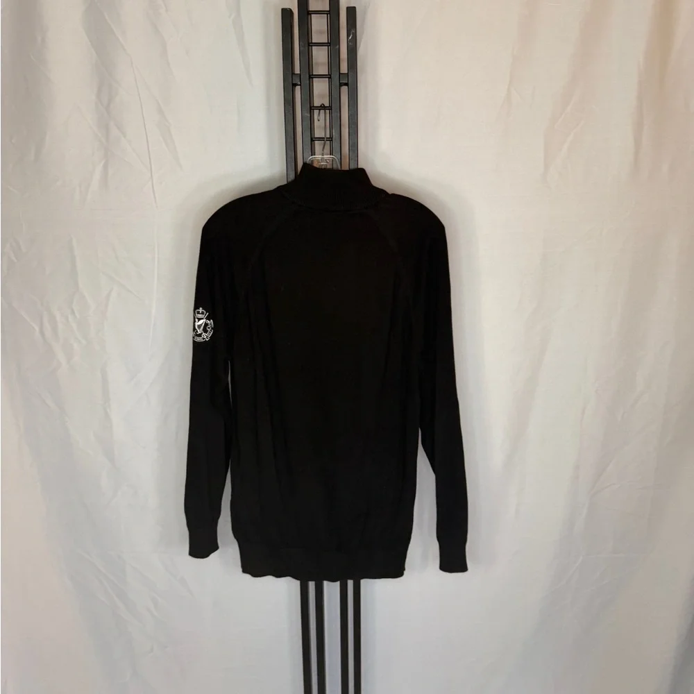 Men's Classic Black‎ Argyle Zip-Up Sweater